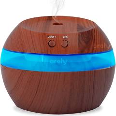 CAJA DE HUMIDIFICADOR DE MADERA LUZ LED